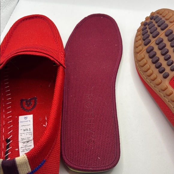 Rothy’s The Driver Vibrant Red Driving Slip On Loafers Shoes SZ 9.5 Casual  NWOT - Picture 7 of 9